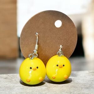 Cute Yellow Chick Earrings